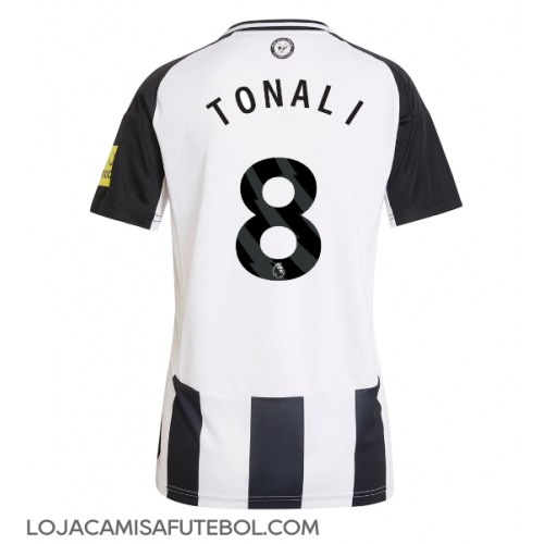 Camisa de Futebol Newcastle United Sandro Tonali #8 Equipamento Principal Mulheres 2024-25 Manga Curta